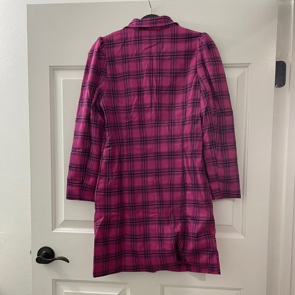 TCEC | NWOT | Collar Neck Button Down Mini Dress | S, M, L| Magenta | CD02664 - Picture 2 of 4